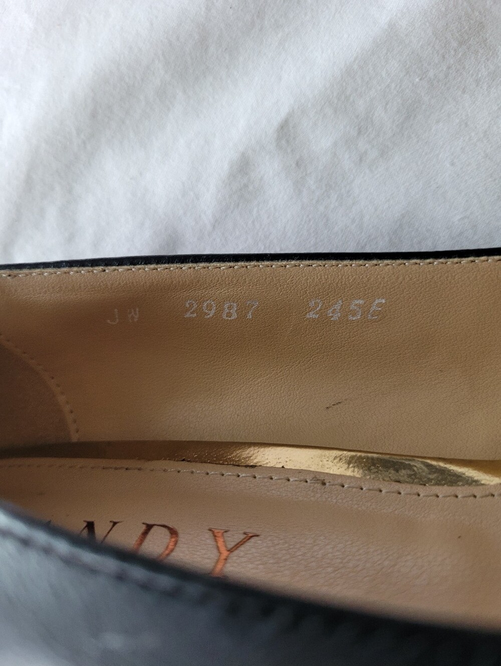 Tandy Womens Black Bow Accent Leather Flats Size 7.5 US - Picture 4 of 8
